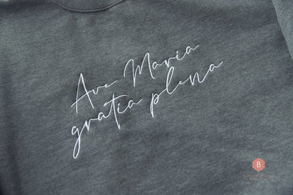 Ave Maria Unisex Premium Sweatshirt Embroidered - Sweatshirt