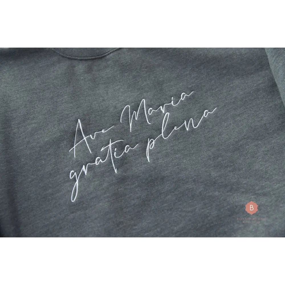 Ave Maria Unisex Premium Sweatshirt Embroidered - Sweatshirt
