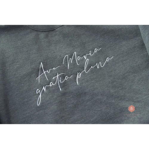 Ave Maria Unisex Premium Sweatshirt Embroidered - Sweatshirt