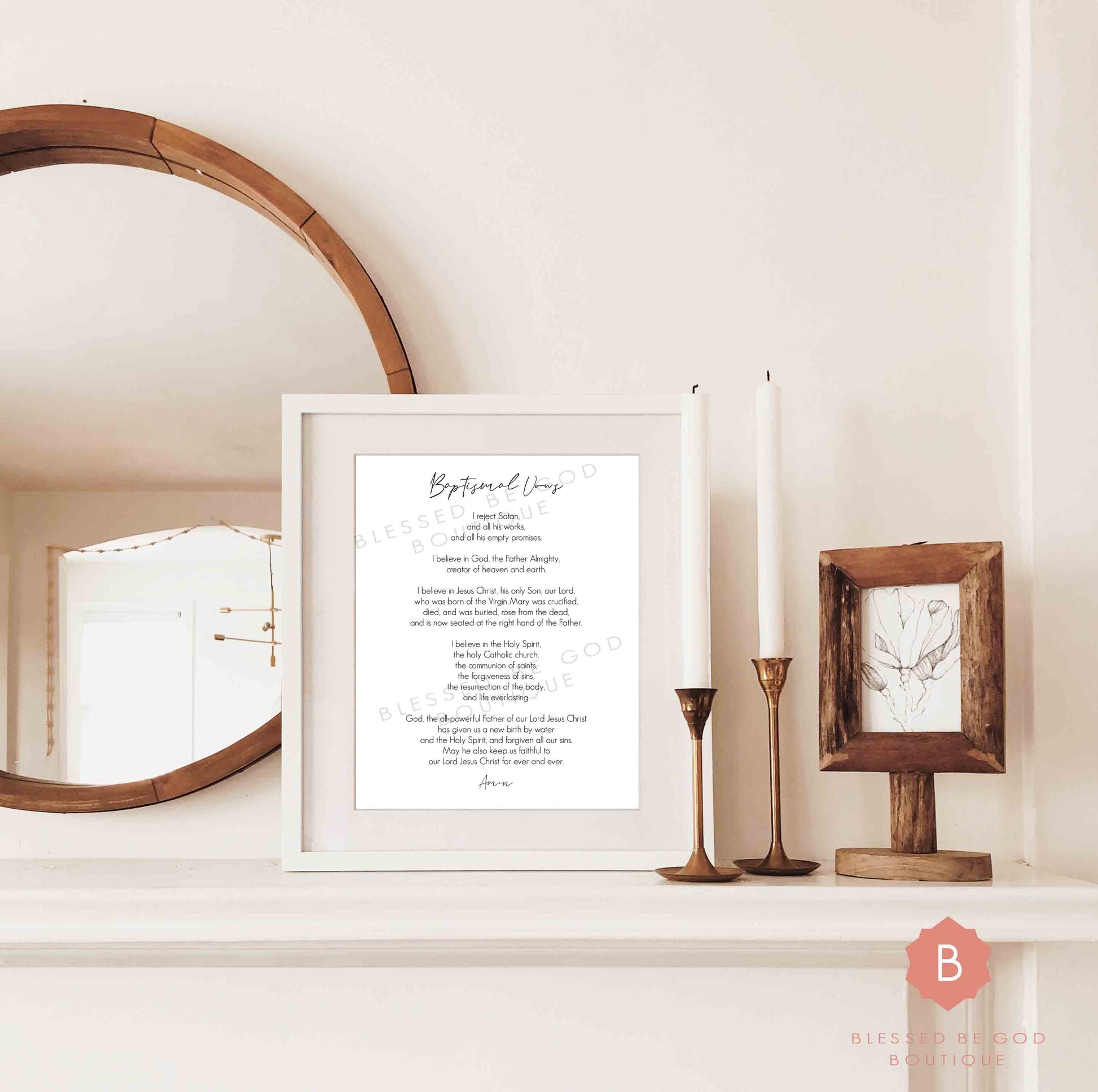 Baptismal Vows Catholic Art 8x10 - Posters Prints & Visual Artwork