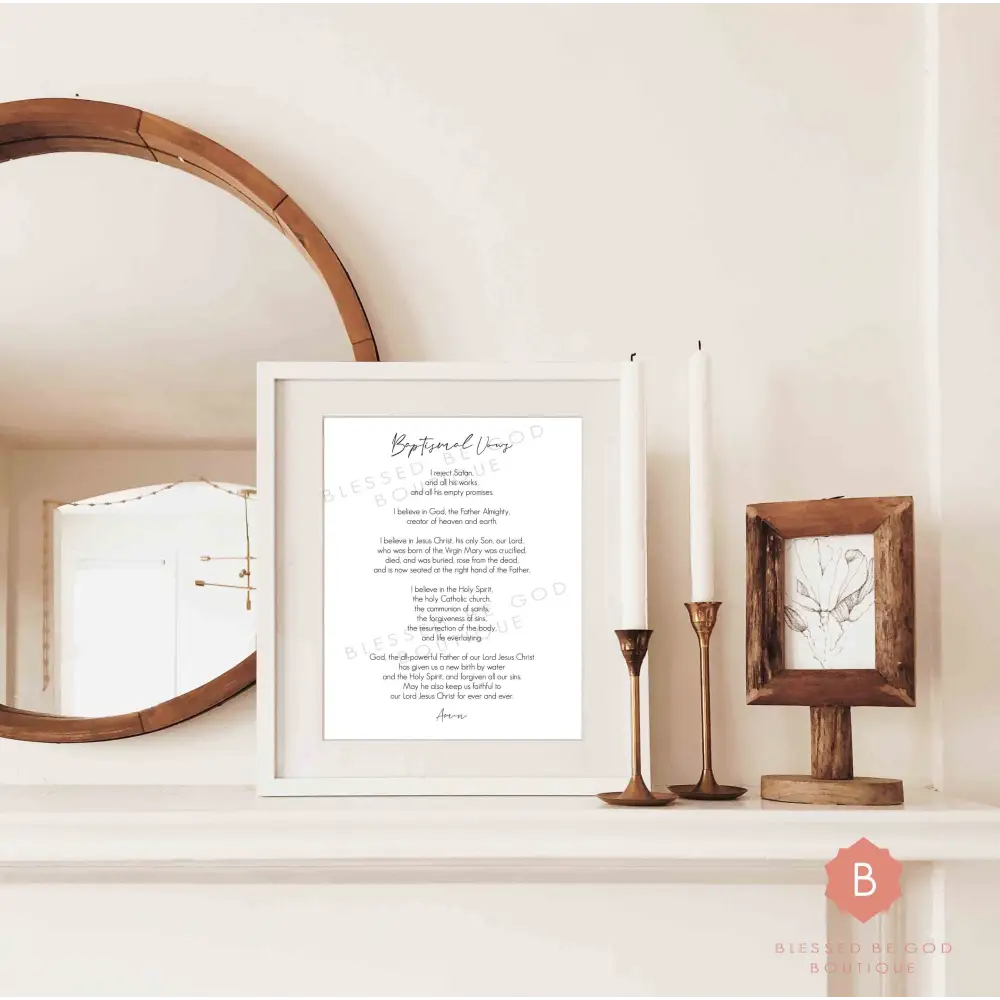 Baptismal Vows Catholic Art 8x10 - Posters Prints & Visual Artwork