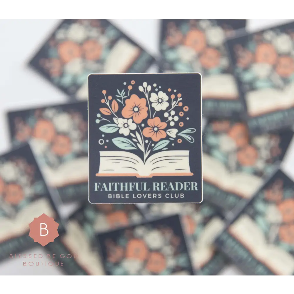Bible Lovers Book Club Catholic Vinyl Sticker - sticker
