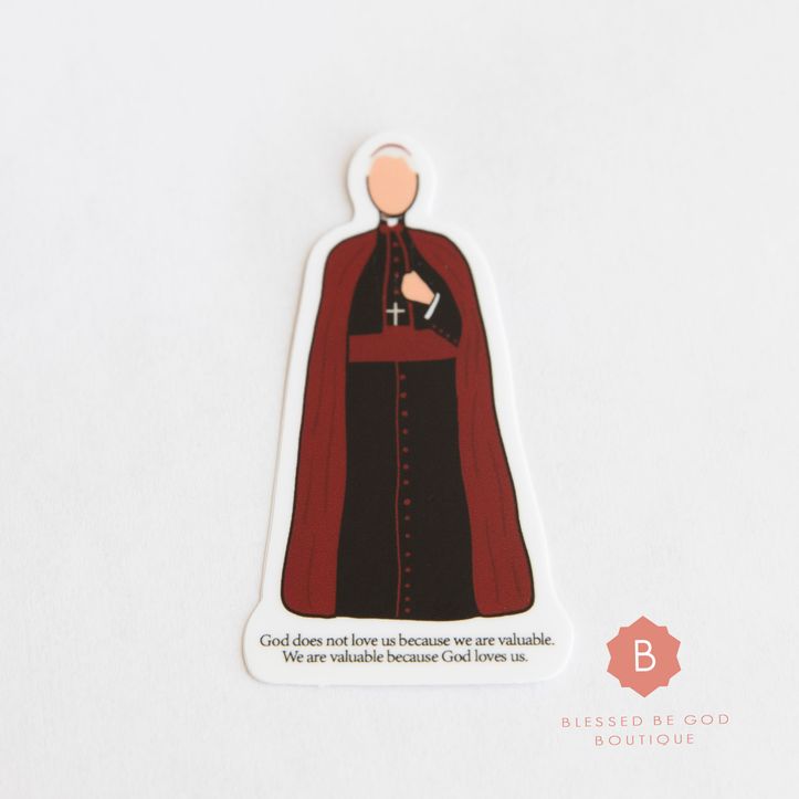 Bishop Fulton Sheen Catholic Vinyl Sticker - Decorative Stickers