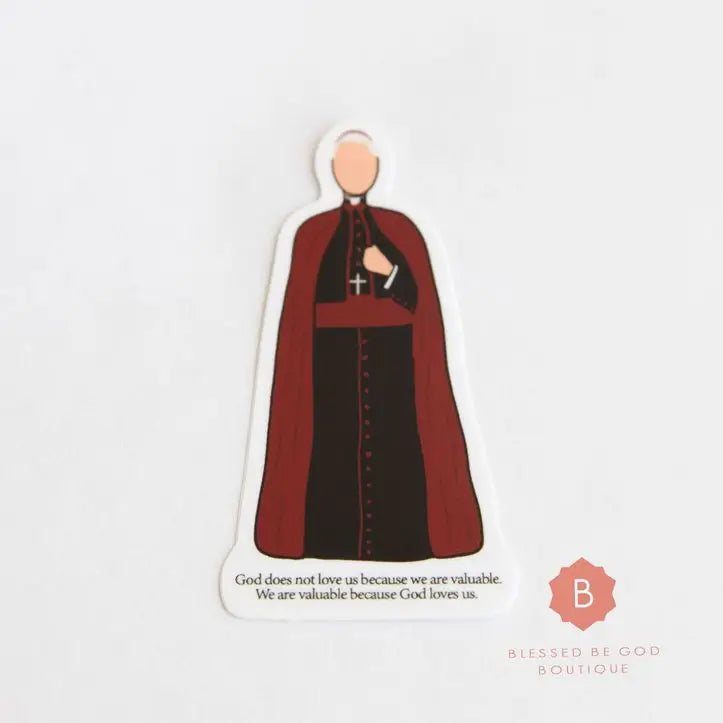 Bishop Fulton Sheen Catholic Vinyl Sticker - Decorative Stickers