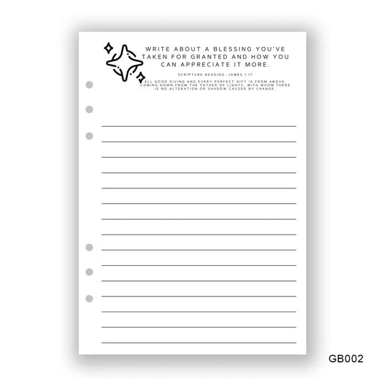 Blessing Journaling Page - Paper products