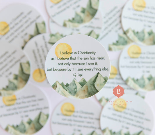 C.S. Lewis Sticker Catholic Vinyl Sticker - sticker