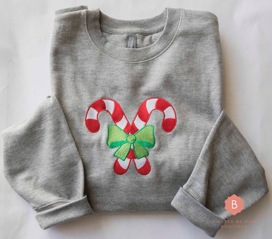 Candy Canes Unisex Premium Sweatshirt - Sweatshirt