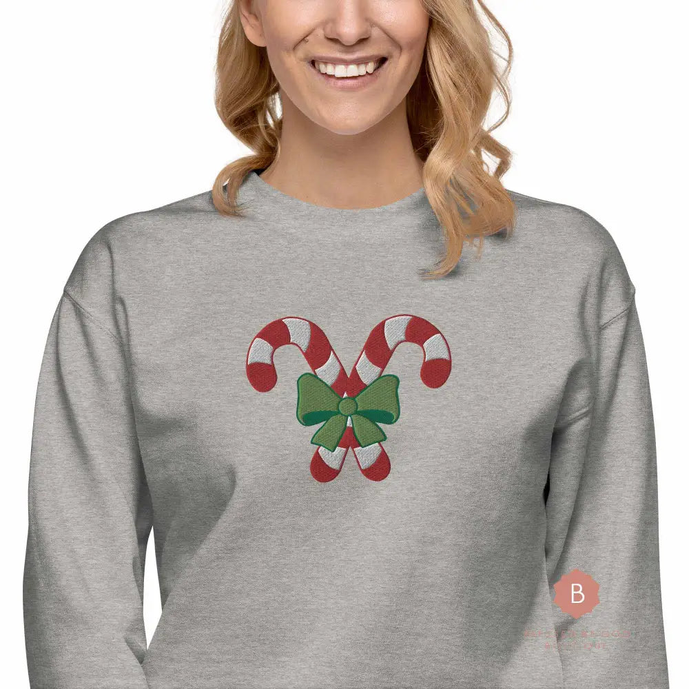 Candy Canes Unisex Premium Sweatshirt - Sweatshirt