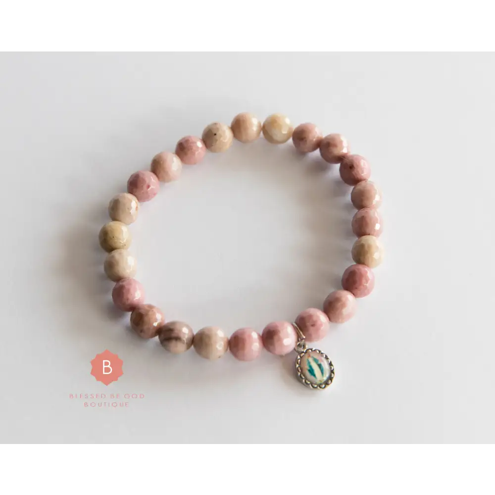 Catholic bracelet Miraculous Medal pink - bracelet