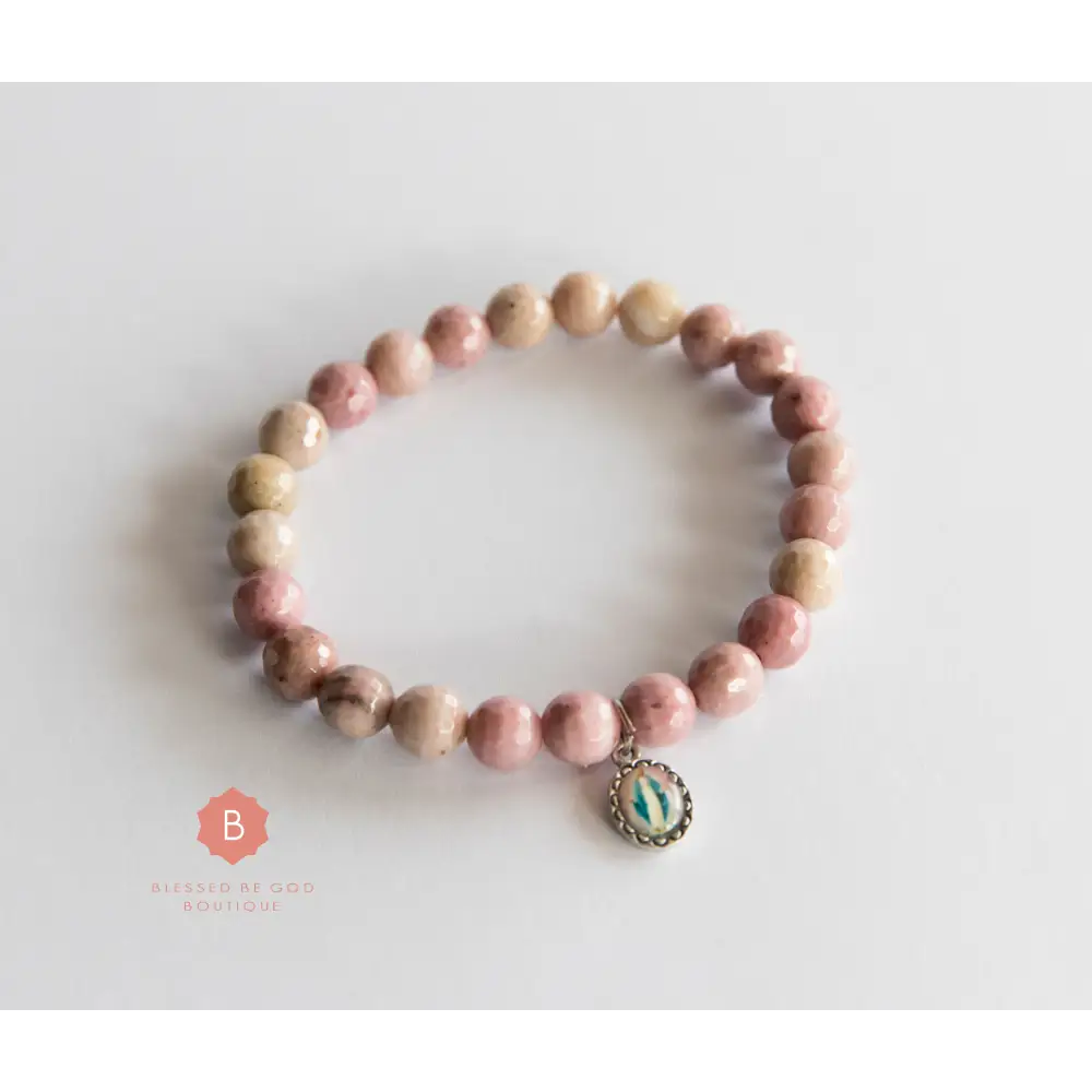 Catholic bracelet Miraculous Medal pink - bracelet