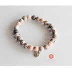 Catholic bracelet Miraculous Medal zebra jasper - bracelet