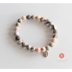 Catholic bracelet Miraculous Medal zebra jasper - bracelet