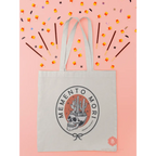 Catholic Canvas Tote Memento Mori - 15’’ x 16’’ / Natural - Bags
