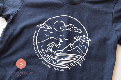 Catholic Children’s shirt More Powerful than the Roar of Many Waters - T-Shirt