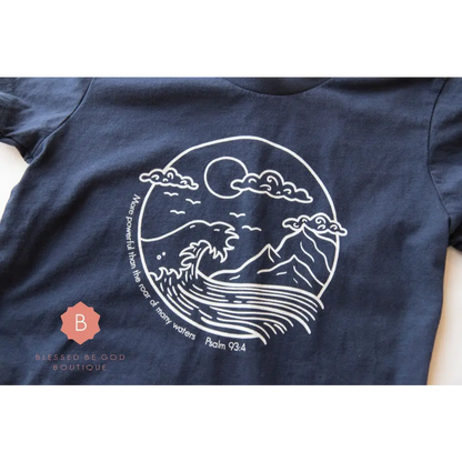 Catholic Children’s shirt More Powerful than the Roar of Many Waters - T-Shirt