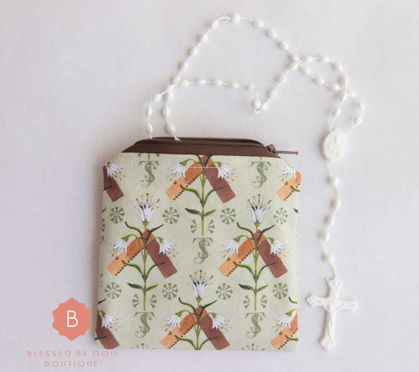 Catholic Coin Purse Saint Joseph - rosary pouch