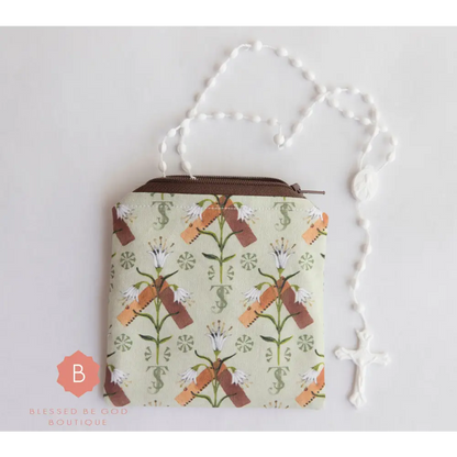 Catholic Coin Purse Saint Joseph - rosary pouch