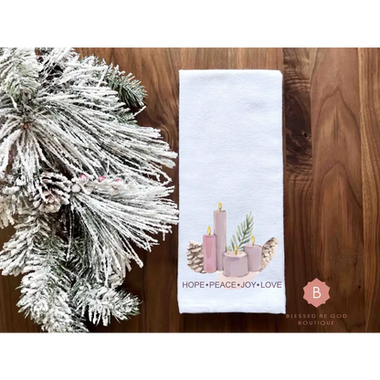 Catholic Dish Towel Advent - White / 28’’ × 28’’ - Home Decor