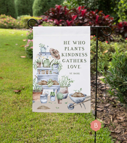 Catholic Garden Flag St. Basil - 12’’ × 18’’ - Home Decor