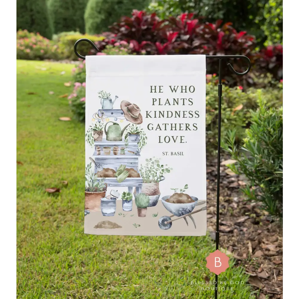 Catholic Garden Flag St. Basil - 12’’ × 18’’ - Home Decor