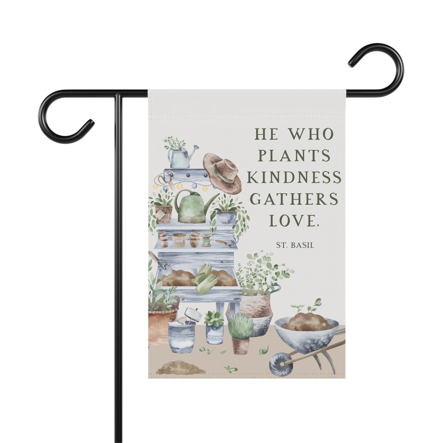 Catholic Garden Flag St. Basil - 12’’ × 18’’ - Home Decor