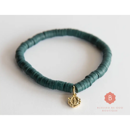 Catholic Heishi bracelet Miraculous Medal - bracelet