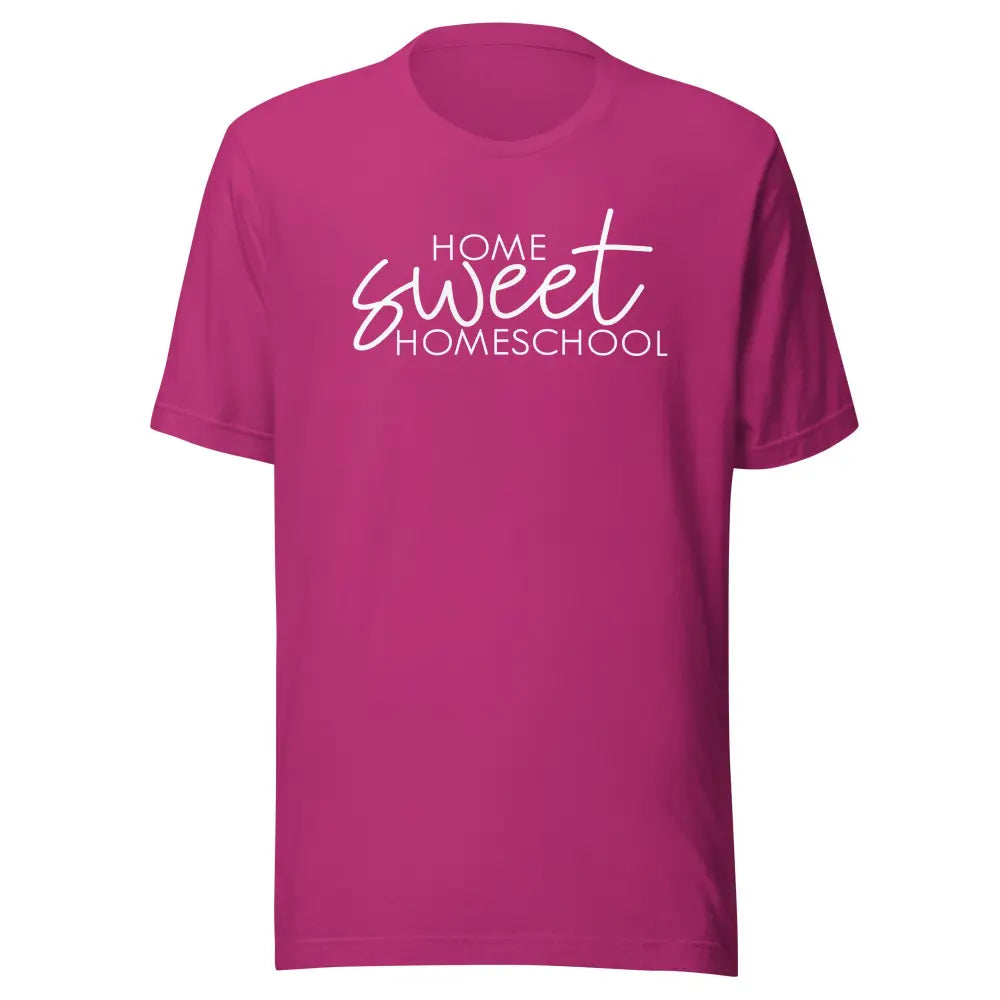 Catholic Homeschool Shirt short sleeve - Berry / S
