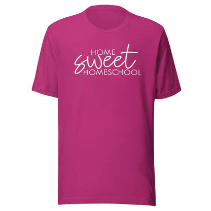 Catholic Homeschool Shirt short sleeve - Berry / S