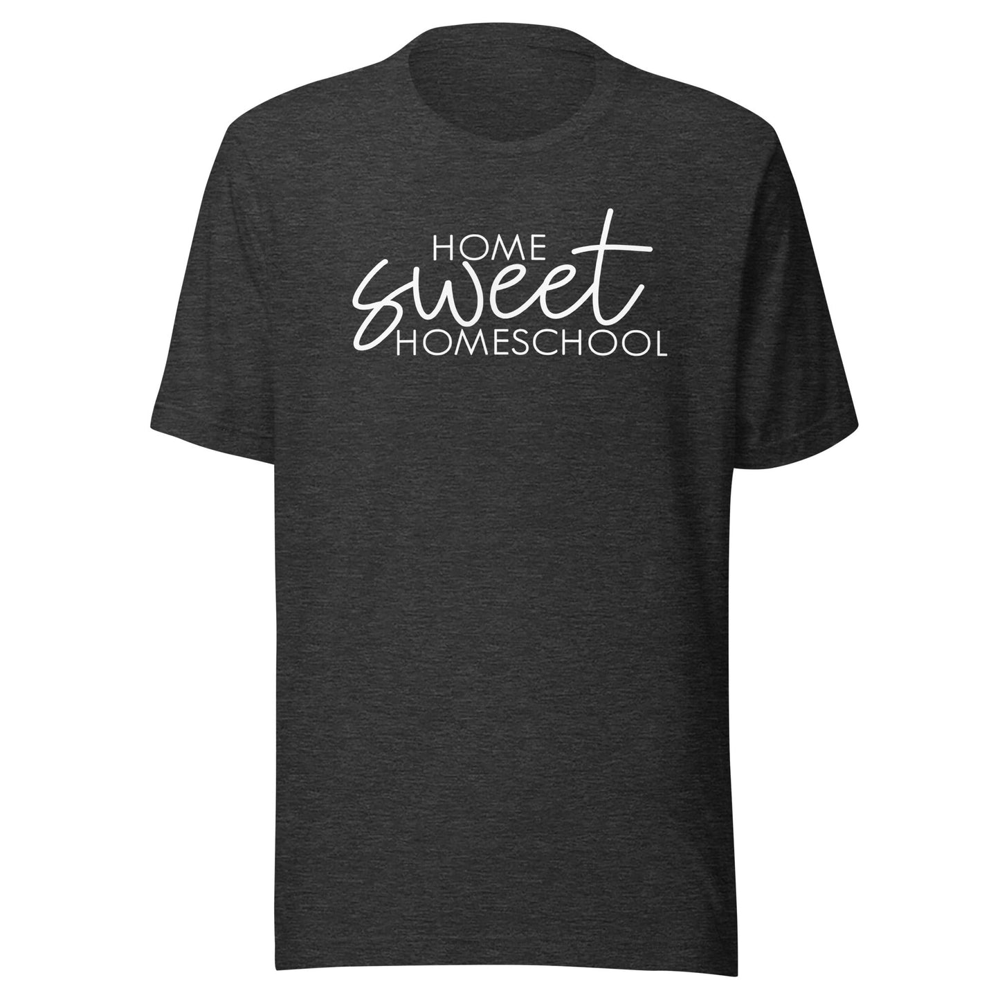 Catholic Homeschool Shirt short sleeve - Dark Grey Heather / XS