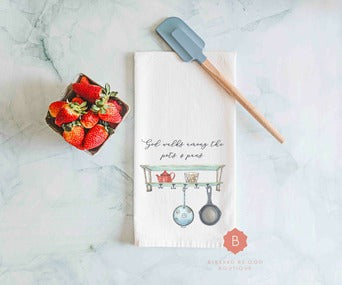 Catholic Kitchen Towel St. Teresa quote - White / 28’’ × 28’’ - Home Decor