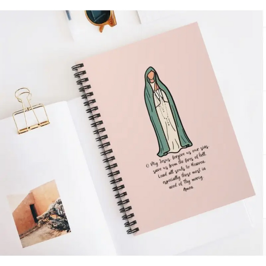Catholic Our Lady of Fatima Notebook Prayer Journal Diary - One Size - Paper products