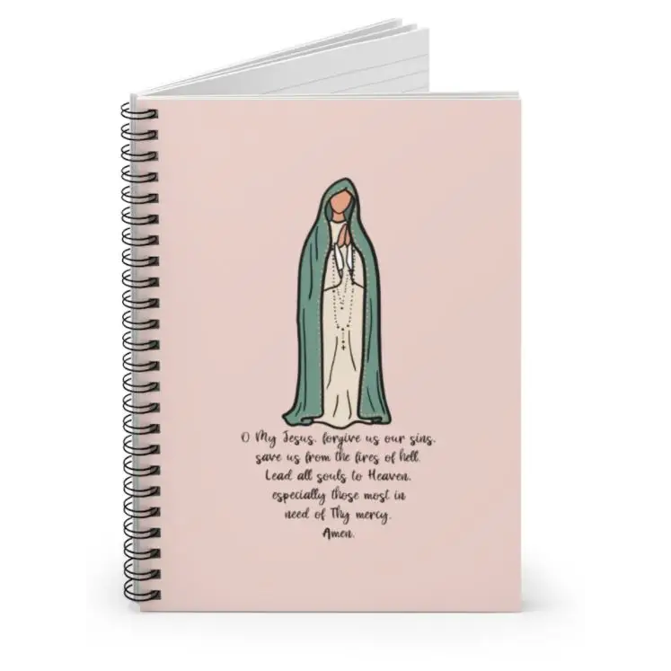 Catholic Our Lady of Fatima Notebook Prayer Journal Diary - One Size - Paper products