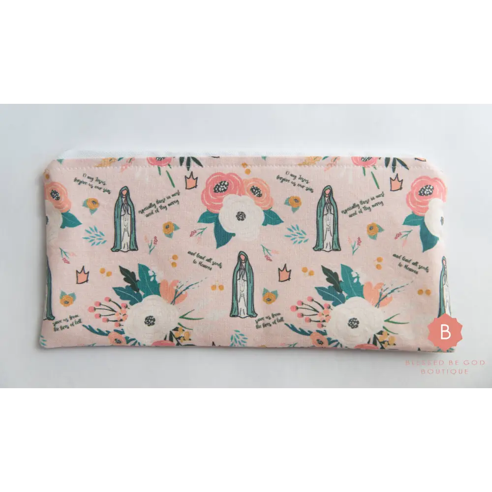 Catholic Pencil Purse Our Lady of Fatima - rosary pouch