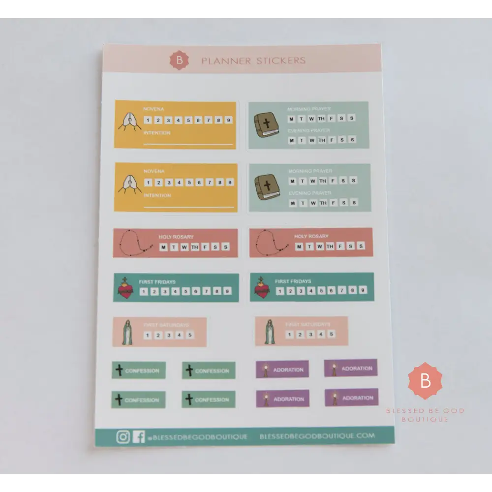 Catholic Planner stickers - sticker
