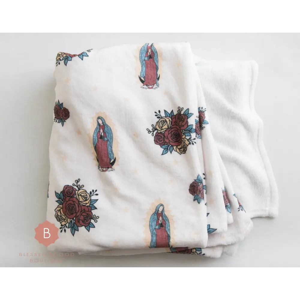 Catholic Plush Blanket Our Lady of Guadalupe 30’’x40’’ - RTS - blanket
