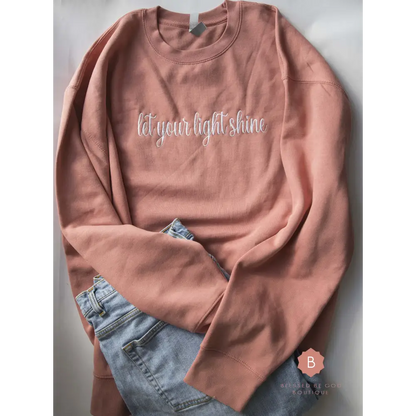 Catholic Premium Sweatshirt Let Your Light Shine - Sweatshirt