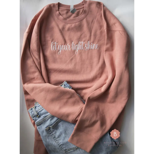 Catholic Premium Sweatshirt Let Your Light Shine - Sweatshirt