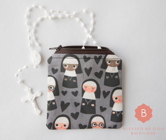 Catholic Rosary Pouch Nuns - rosary pouch