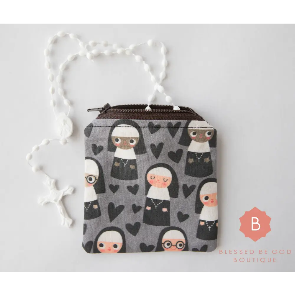 Catholic Rosary Pouch Nuns - rosary pouch