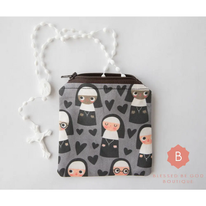 Catholic Rosary Pouch Nuns - rosary pouch