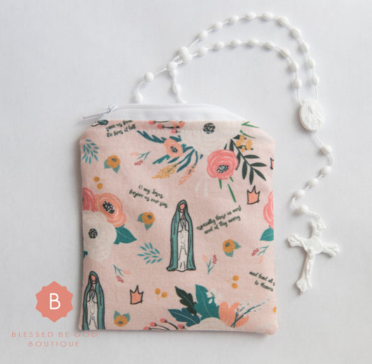 Catholic Rosary Pouch Our Lady of Fatima - rosary pouch