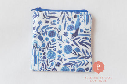 Catholic Rosary Purse Our Lady of Lourdes - rosary pouch