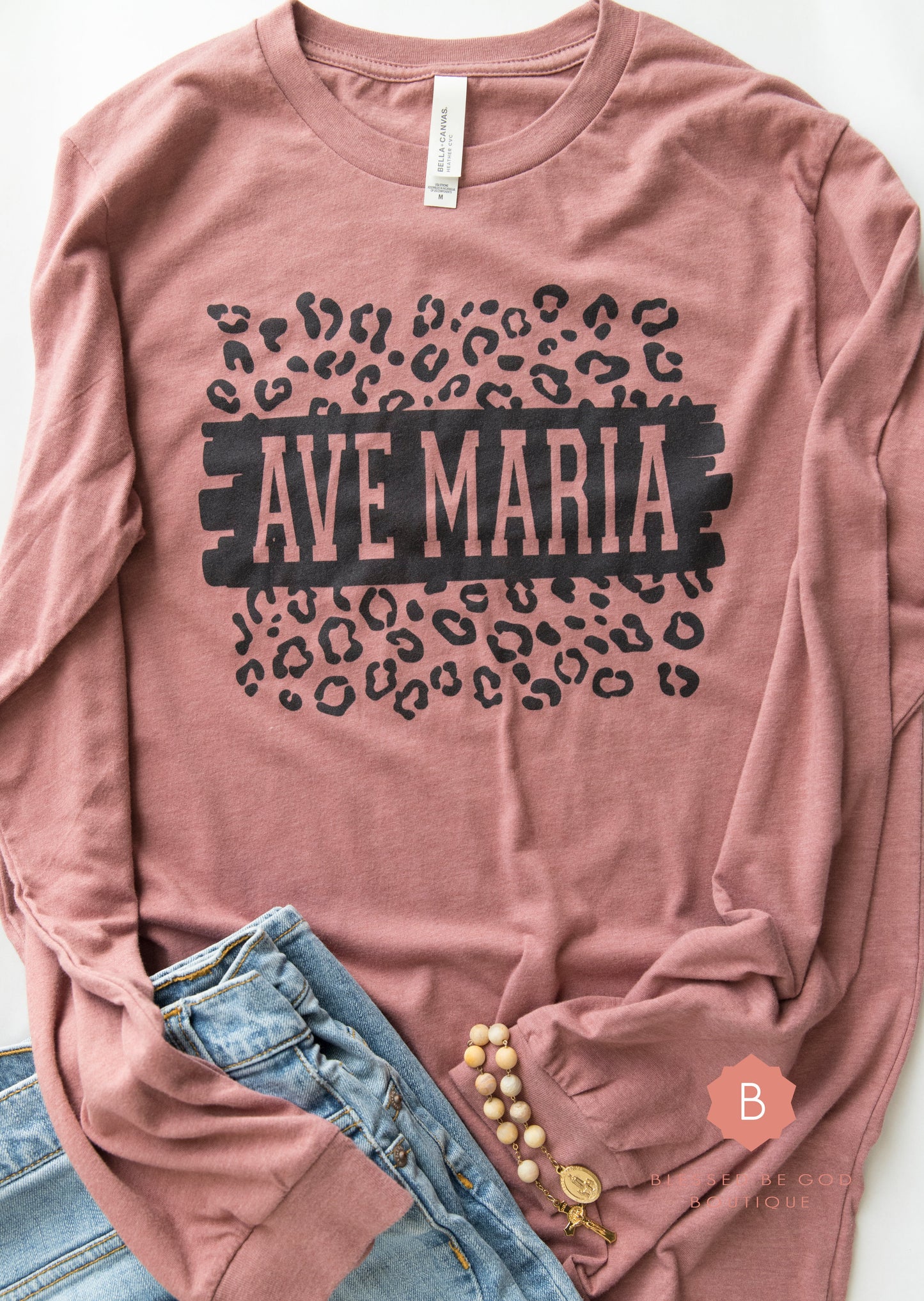 Catholic shirt Christian Ave Maria Hail Mary Rosary