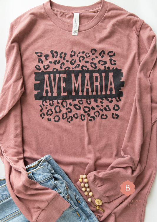 Catholic shirt Christian Ave Maria Hail Mary Rosary