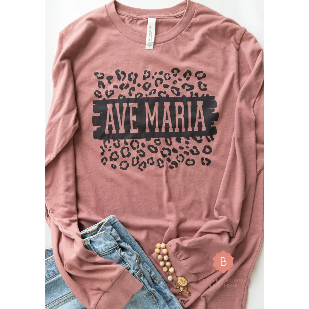 Catholic shirt Christian Ave Maria Hail Mary Rosary