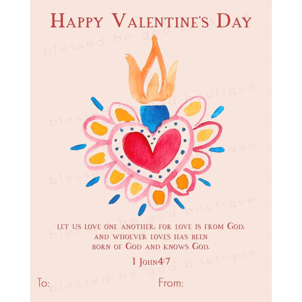 Catholic Valentine's Day Cards Printable, Children's exchange cards