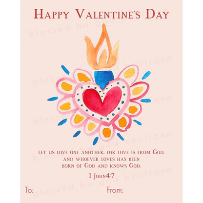 Catholic Valentine's Day Cards Printable, Children's exchange cards