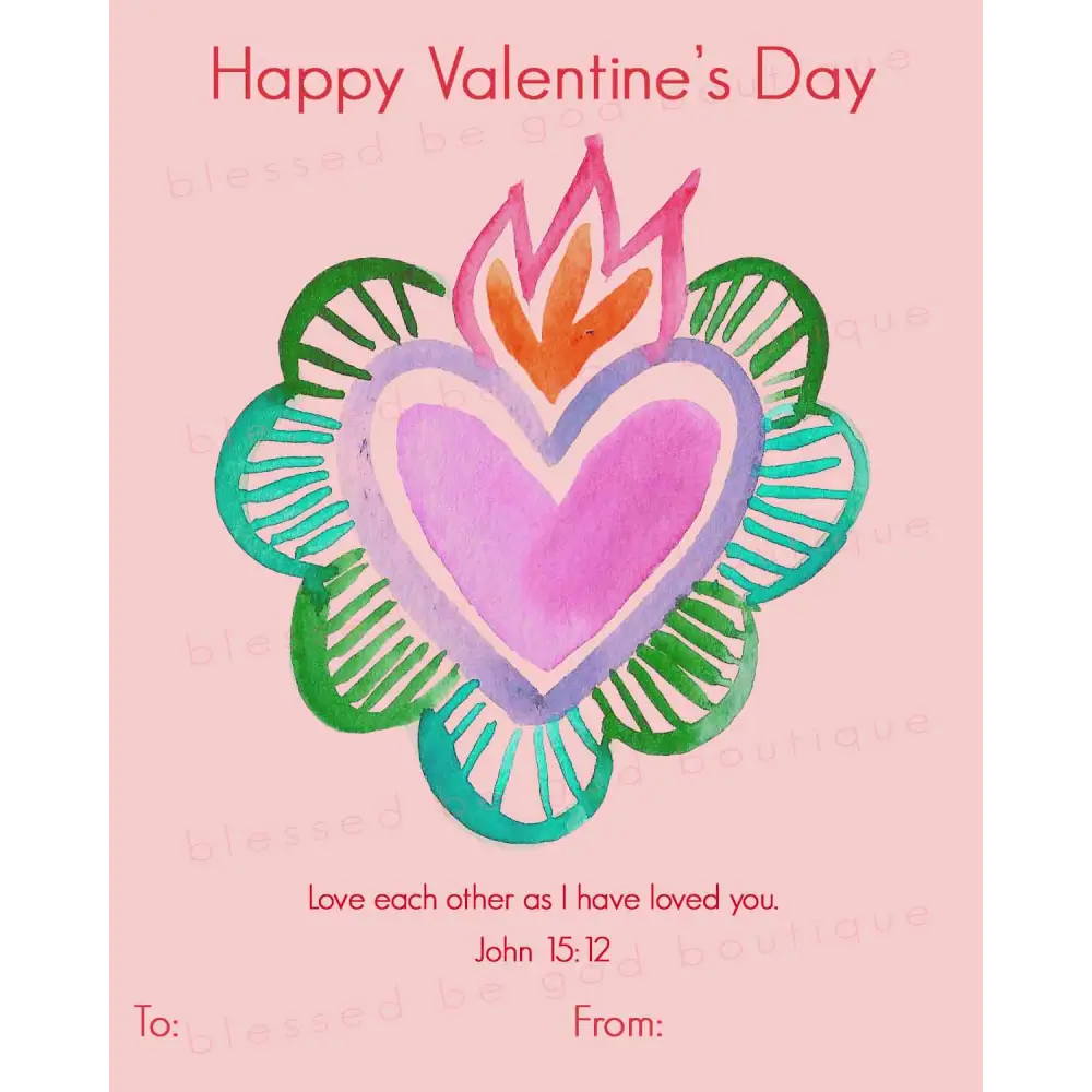 Catholic Valentine's Day Cards Printable, Children's exchange cards