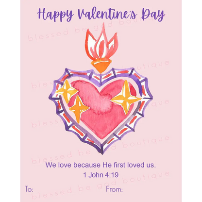 Catholic Valentine's Day Cards Printable, Children's exchange cards