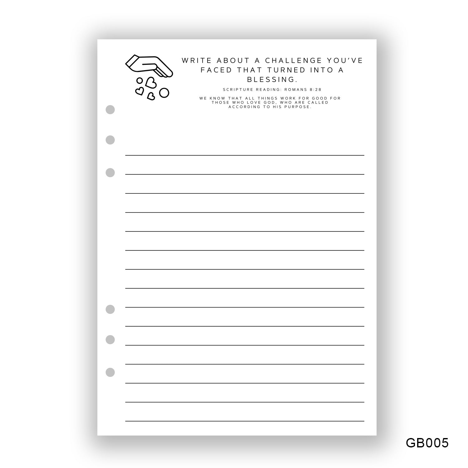 Challenge Journaling Page - Paper products